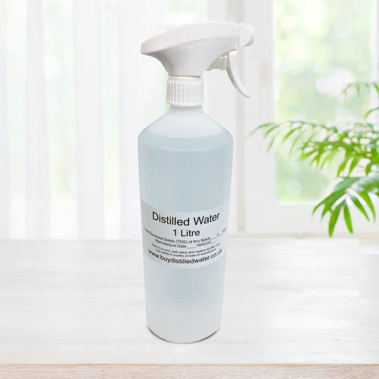 1 Litre Distilled Water with Trigger Spray