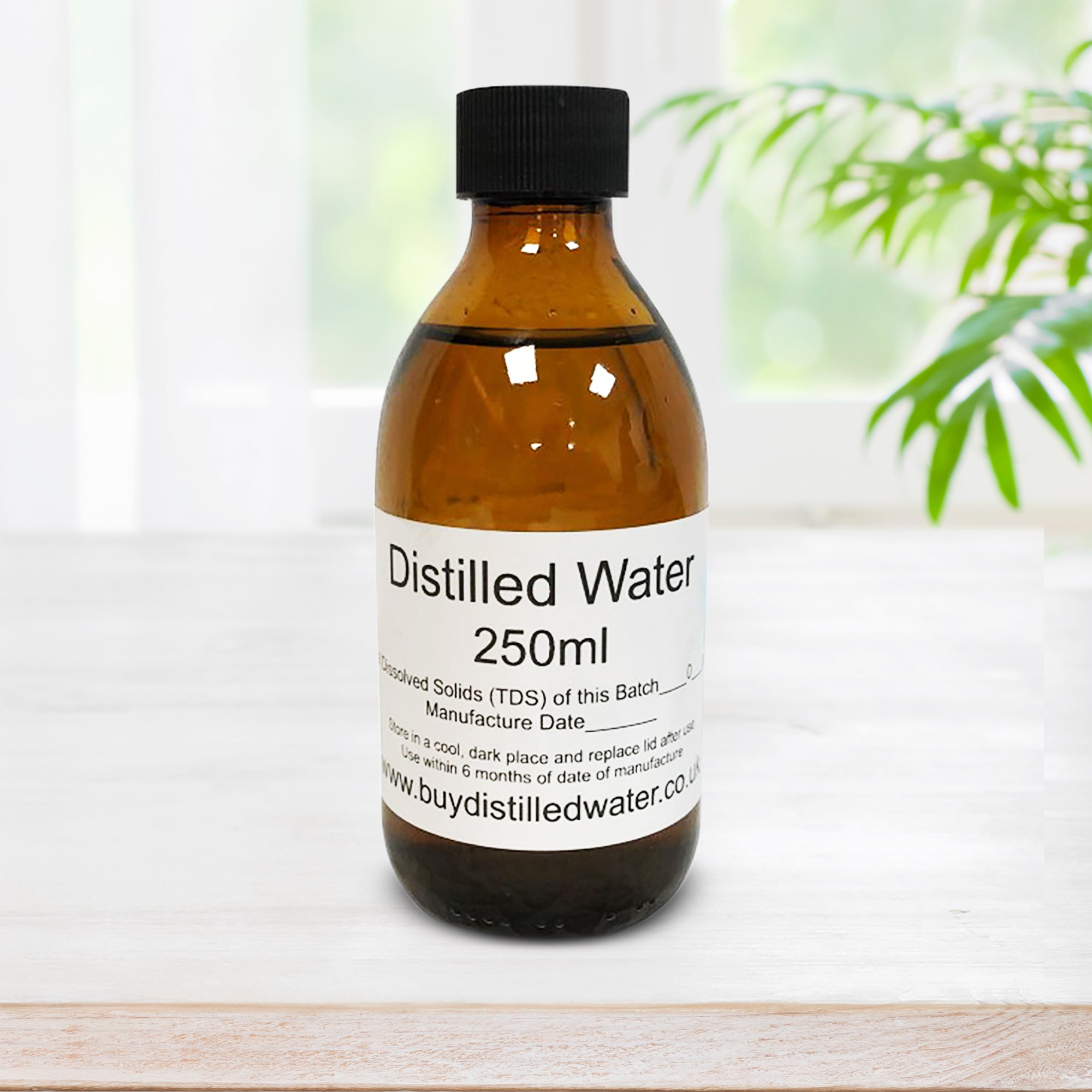 Distilled Water in Amber Glass Bottles - UV Safe Distilled Water ...