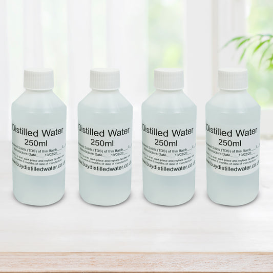 250ml Distilled Water (each)